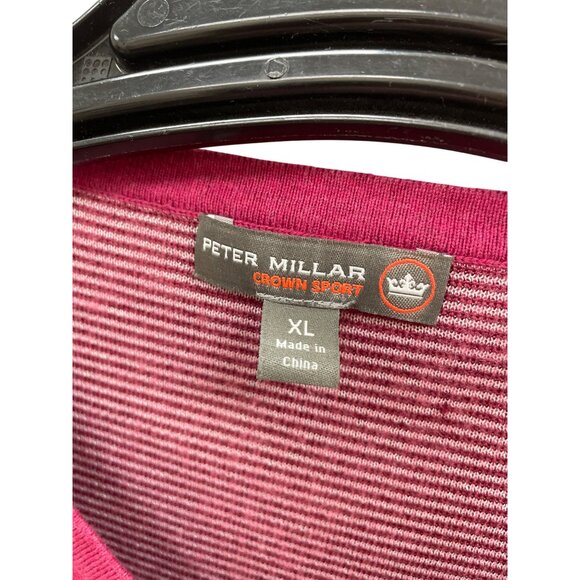 Peter Millar Crown Sport Mens Red V-Neck Sweater Size XL SKU 8416 - Picture 16 of 16